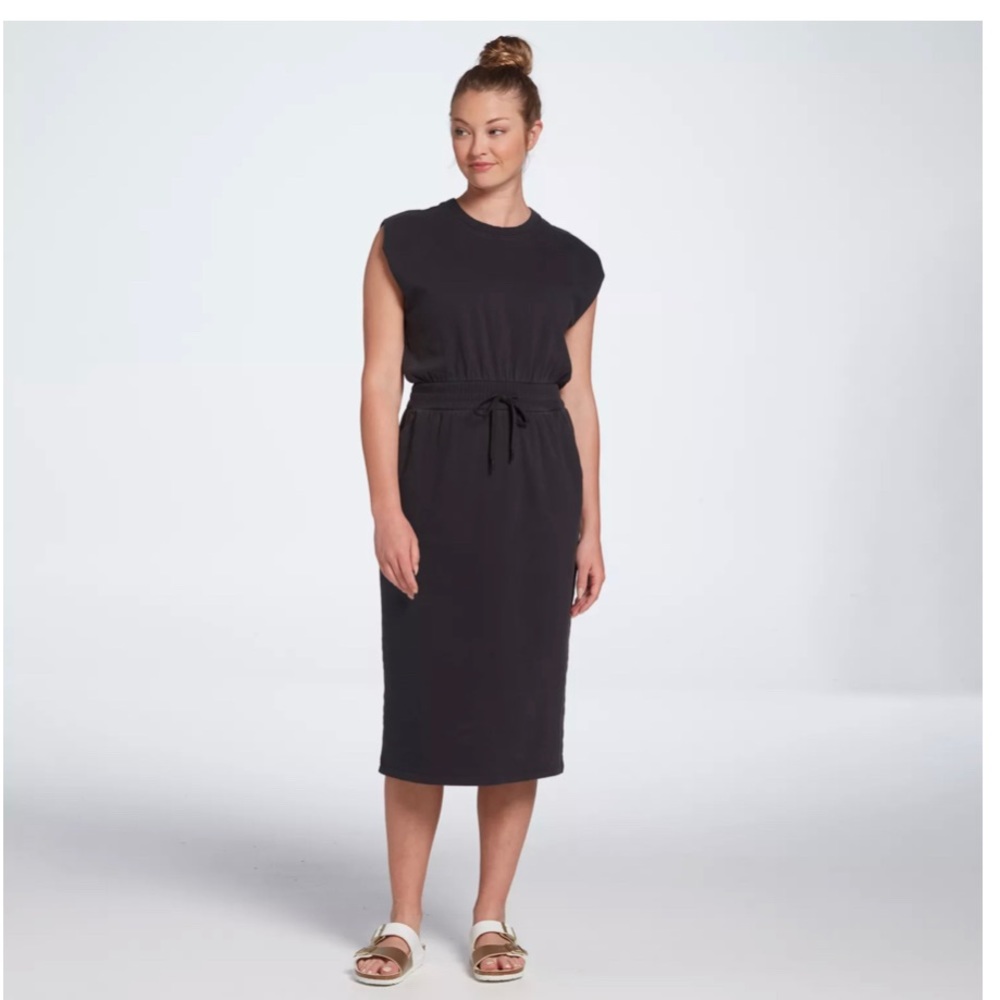CALIA Women's Extended Shoulder Midi Dress